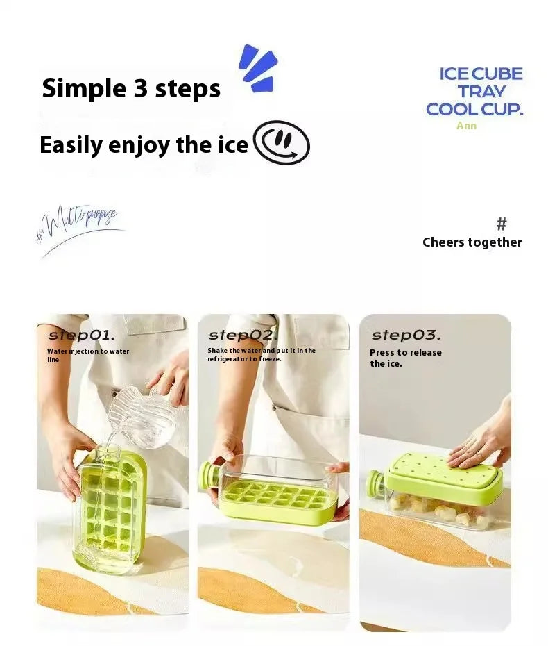 Ice Cube Tray With Straw