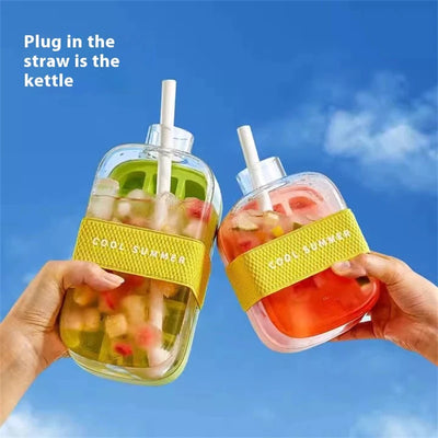 Ice Cube Tray With Straw